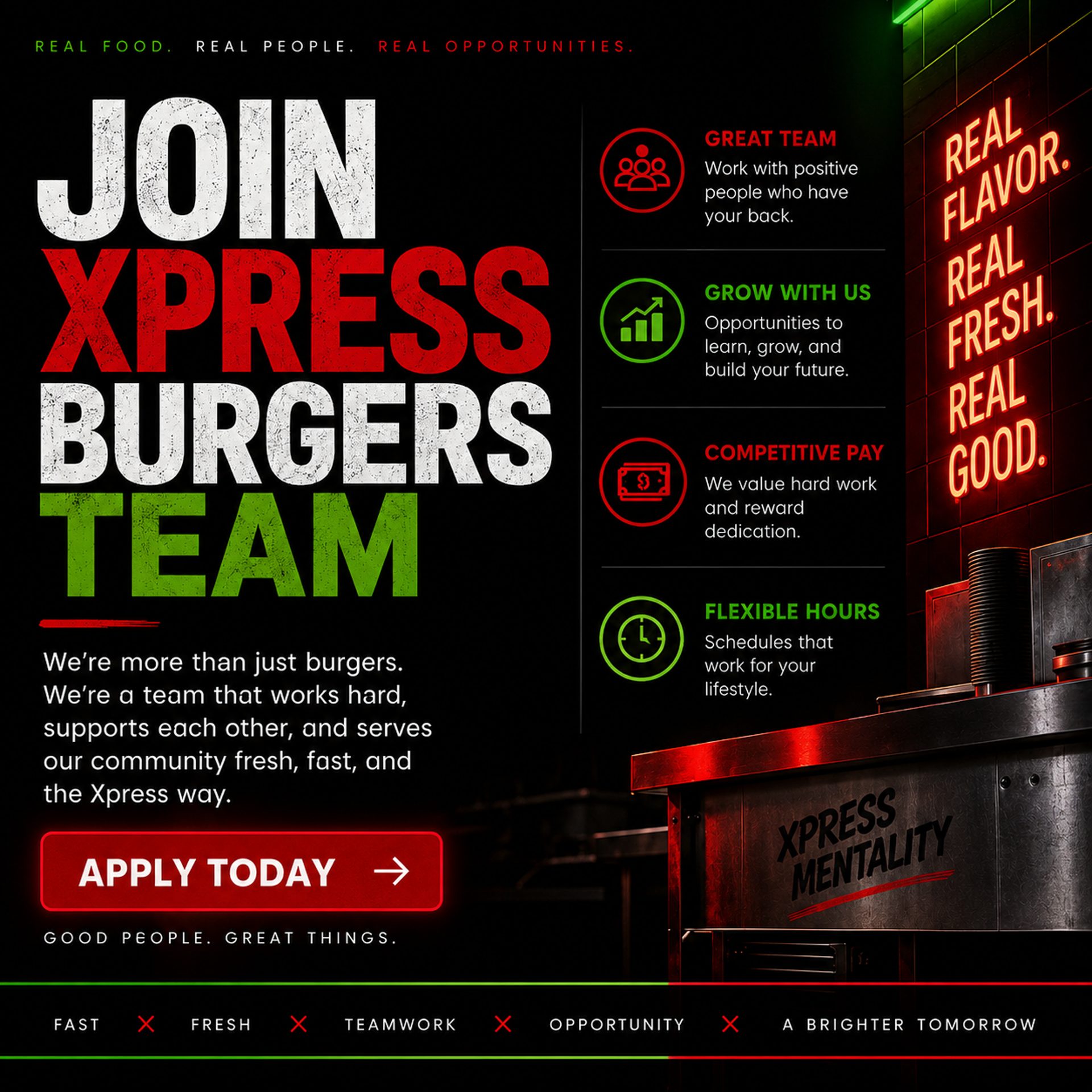 Join the Xpress Burgers® Team