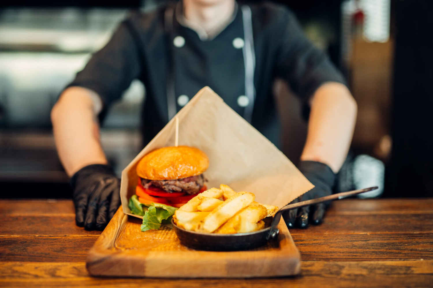 snacks and burgers